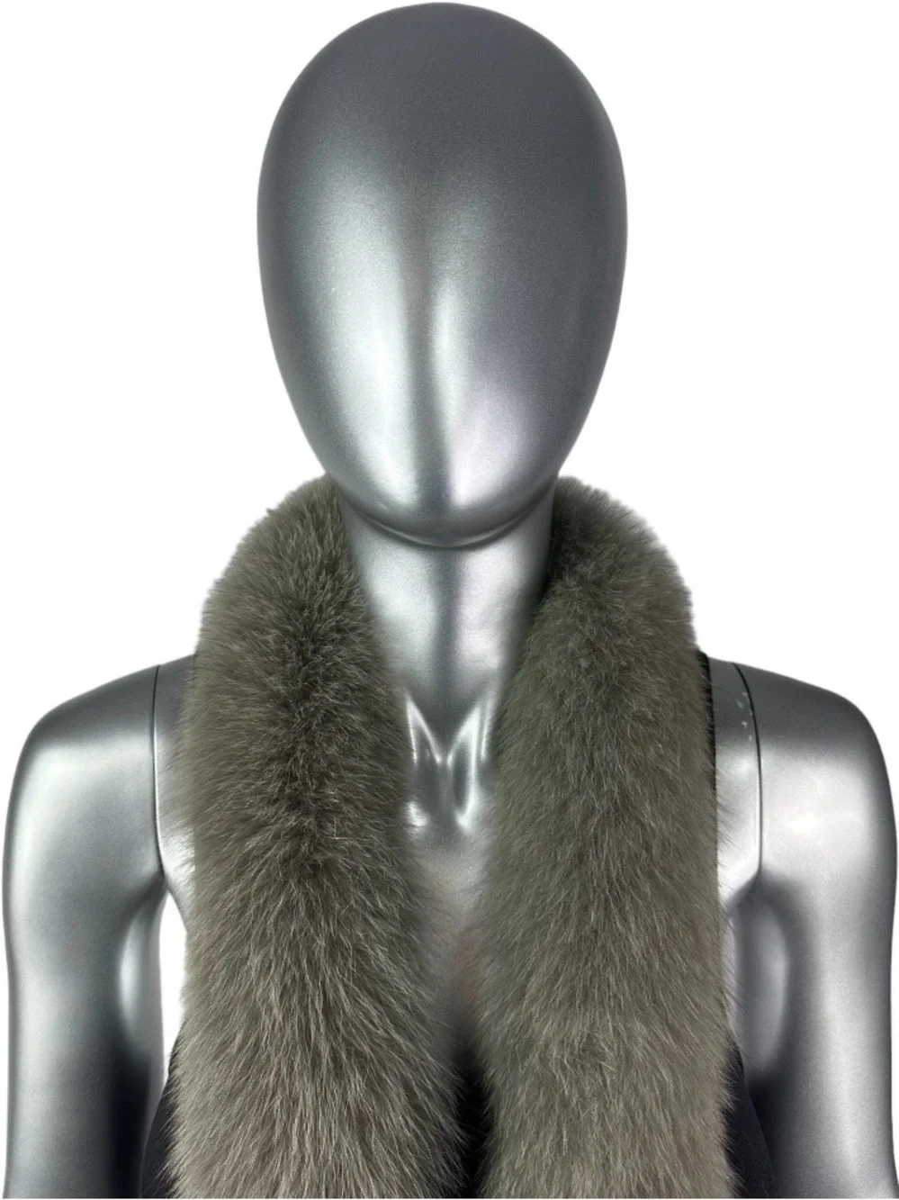 GREY FOX Collar, 30” L, Certified Vintage Fur